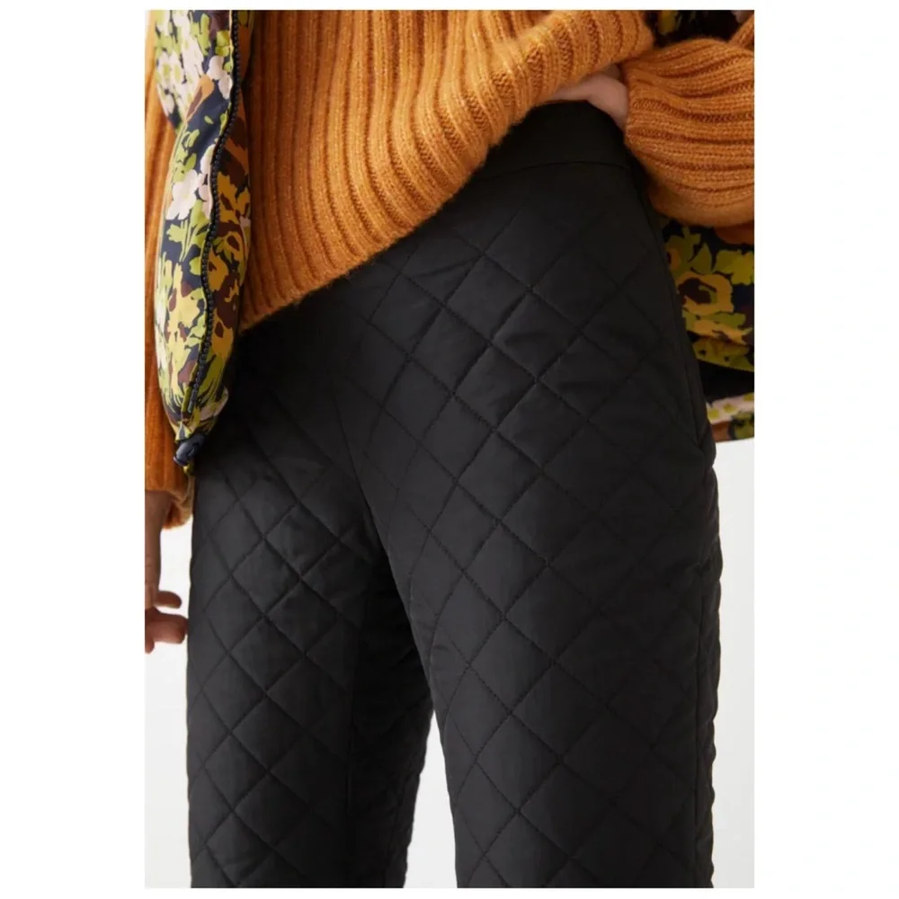 •& OTHER STORIES• Black Flared Quilted Trousers Pant Size 12‎ - Picture 11 of 11
